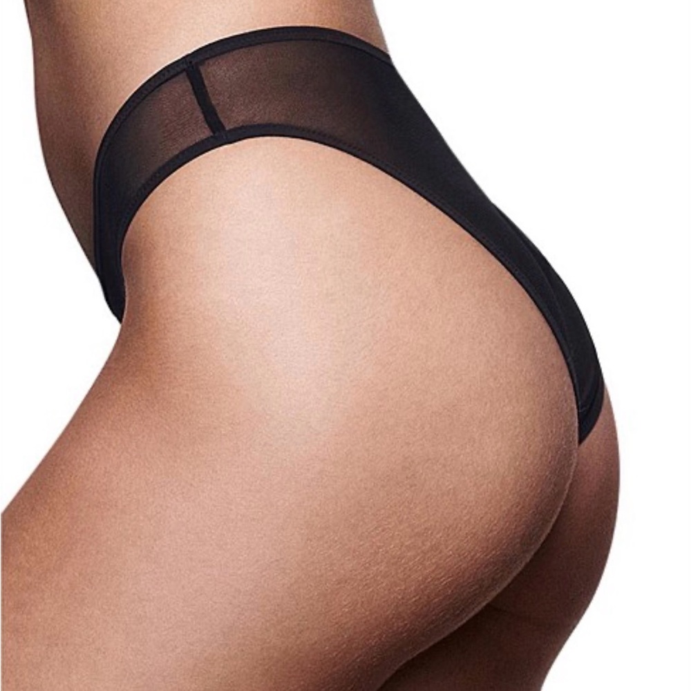 💫 SKIMS Ultra Fine Mesh Bikini • Onyx • Size L • NWT